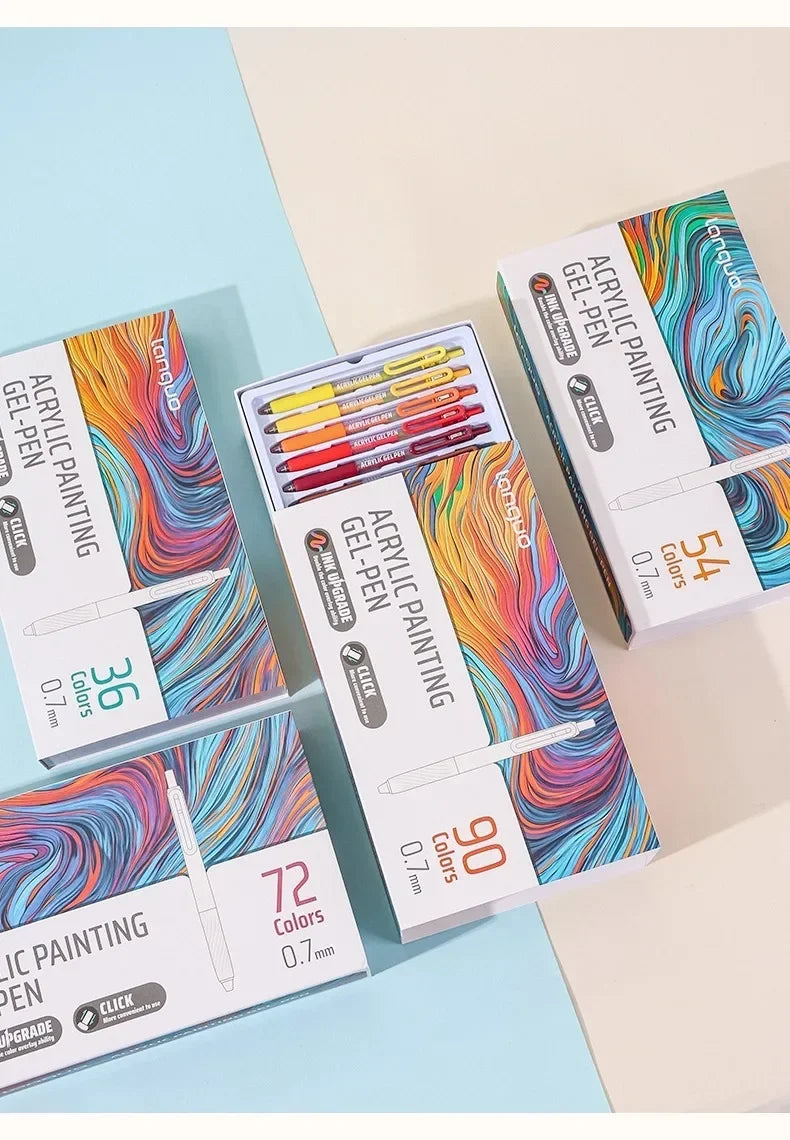 3D Embossed Acrylic Gel Pens - 6/144 Color Options