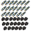 A collection of T5 LED instrument panel bulbs with twist lock bases in a 20-pack.