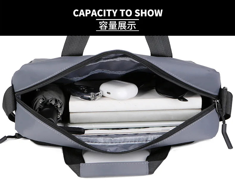 Large-Capacity Men's Messenger Bag with A4 Compatibility