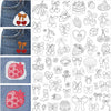 Pre-Printed Water-Soluble Embroidery Stabilizer Sheets with Floral & Letter Patterns
