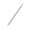 A silver leather sewing awl set with replaceable needles shown diagonally.