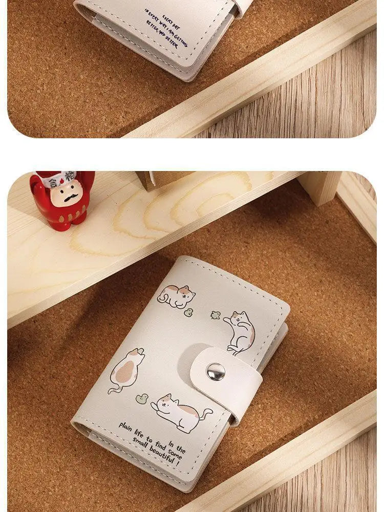 Cartoon Cat Card Holder Wallet with Anti-Theft RF Blocking