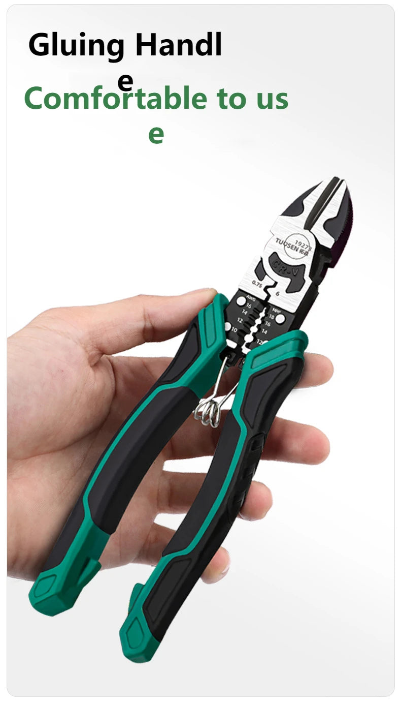9-in-1 Multifunctional Wire Stripping Pliers with Crimping Action