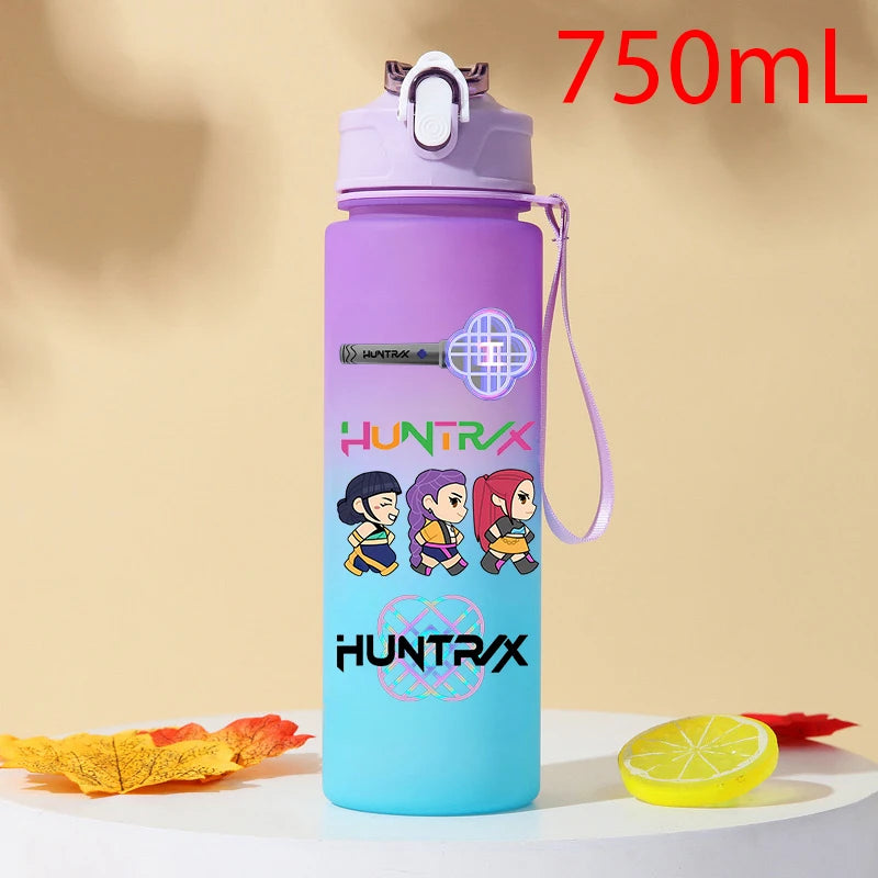 KPOP Demon Hunter 750ml Plastic Water Bottle