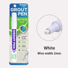 White grout pen with a 2mm wire tip for fast drying grout restoration