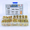 102-Piece Rivet Nut Assortment Kit with Zinc-Plated Carbon Steel (M3–M8)