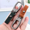 Handcrafted Leather Keychain with Zinc Alloy Ring