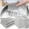 Two-layer design rag for easier scrub featuring a mesh cleaning cloth and stacked cloths.