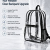Heavy-Duty Transparent PVC Backpack with Padded Straps