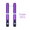 Two purple Monclique reusable metal injection pens displayed vertically.