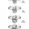 Oval Sterling Silber Verlobungsring