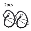 Two durable safety bungee tethers with carabiner hooks