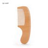 Natural Beech Wood Baby Brush and Comb Set with Soft Wool Bristles