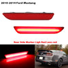 Red LED rear side marker light lens for a 2010-2014 Ford Mustang.