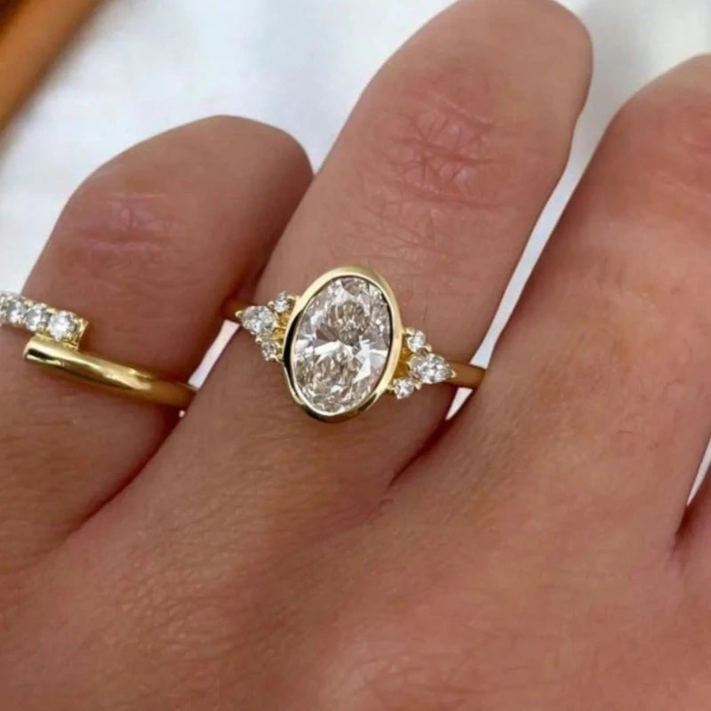Geometrischer Ring mit Zirkonia