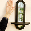 Arched Wall Shelf with Mirror — Modern Geometric Design