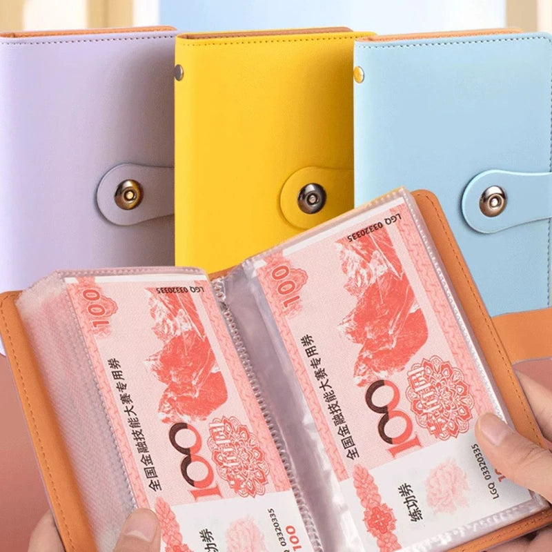 PU Leather Cash Envelope Budget Binder