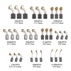 Assortment kit of carbon brushes in various sizes and lengths for power tools