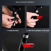 Step-by-step guide showing how to tool-free install a USB rechargeable bicycle tail light onto a base.