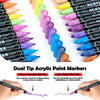 Dual-Tip Acrylic Paint Pens for Art & Crafts
