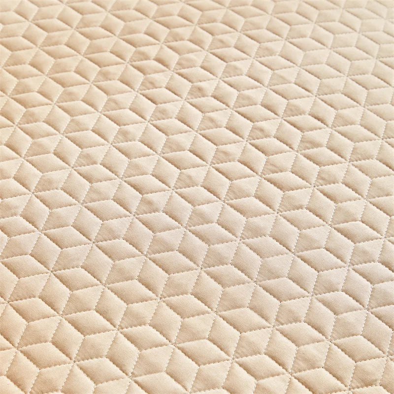 Quilted Plaid Coverlet Bedspread
