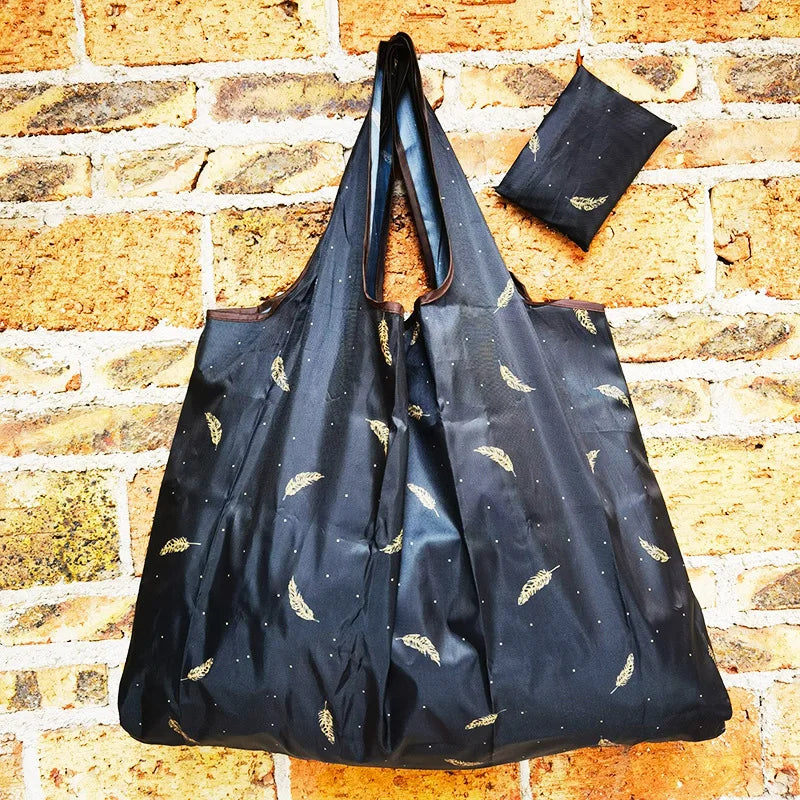 Foldable Eco-Friendly Shopping Bag with Cartoon Print