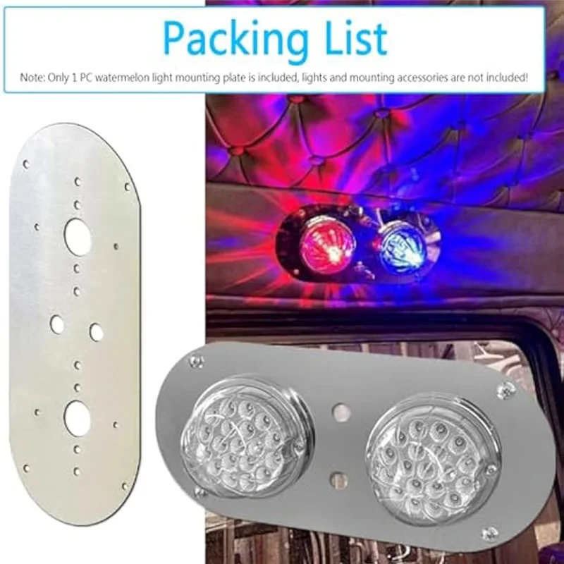 Watermelon Light Mounting Plate for Peterbilt and Kenworth Trucks