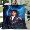 Michael Jackson Retro Print Coral Fleece Decke