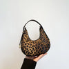 French-Style Cow Print Crossbody Bag