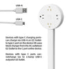 Rotating Wall Plug Extender with Adjustable Length and USB Ports