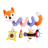 Soft Car Seat & Stroller Toy Set with Mirror, Crinkle, and Squeaky Sounds