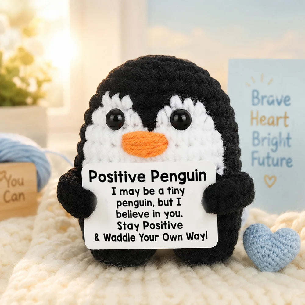 Handmade Crochet Amigurumi Doll with Love and Encouragement