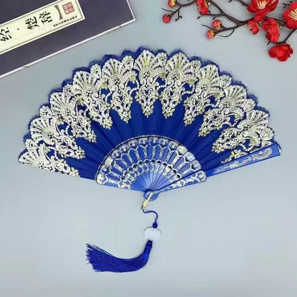 Elegant Hanfu Folding Fan for Dance, Parties & Home Decor