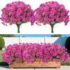Ramo de Flores Artificiales de Seda Resistente a los Rayos UV para Decoración Exterior