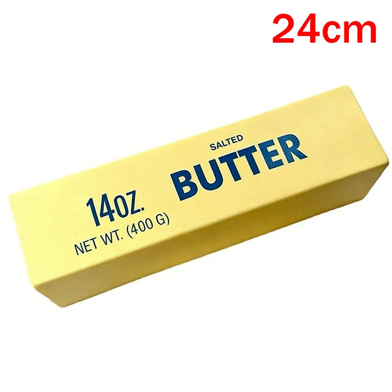 A yellow butter fidget stick with a 24cm length and 14oz net weight.