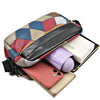 Men's PU Leather Messenger Bag with Plaid Accent