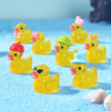 Figurinas de Pato Miniatura de Resina Luminosa