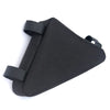 Black waterproof bike frame bag with velcro straps shown from above.
