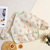Waterproof Long-Sleeve Baby Bibs with Catch-All Pockets