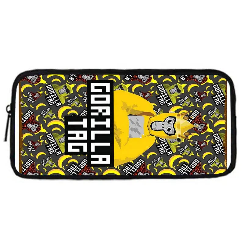 Cartoon Gorilla Kids School Backpack Set with Lunch Bag and Pencil Case