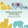 Wooden Animal Jigsaw Puzzles for Toddlers – Set of 6