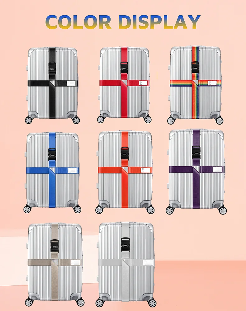 Anti-Theft Luggage Cross Strap with Adjustable Buckle
