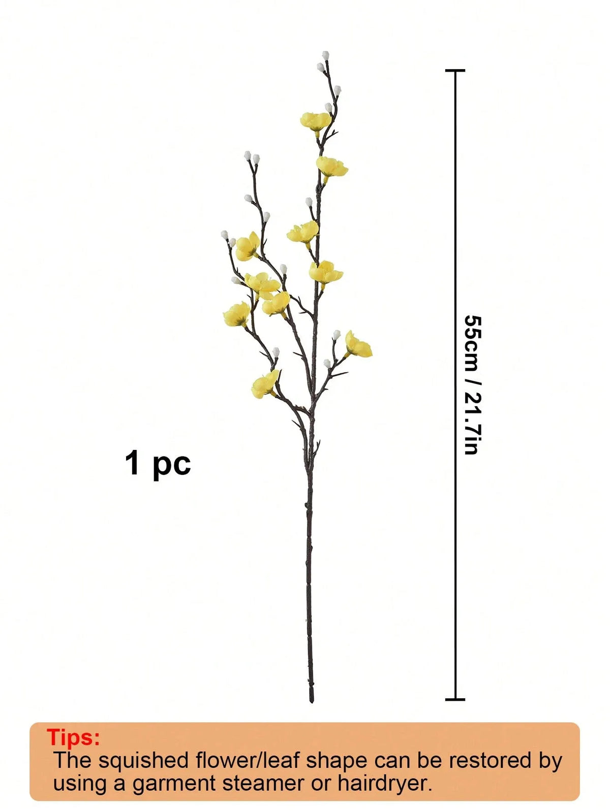 Artificial White Plum Blossom Branch for Chinese Home Décor