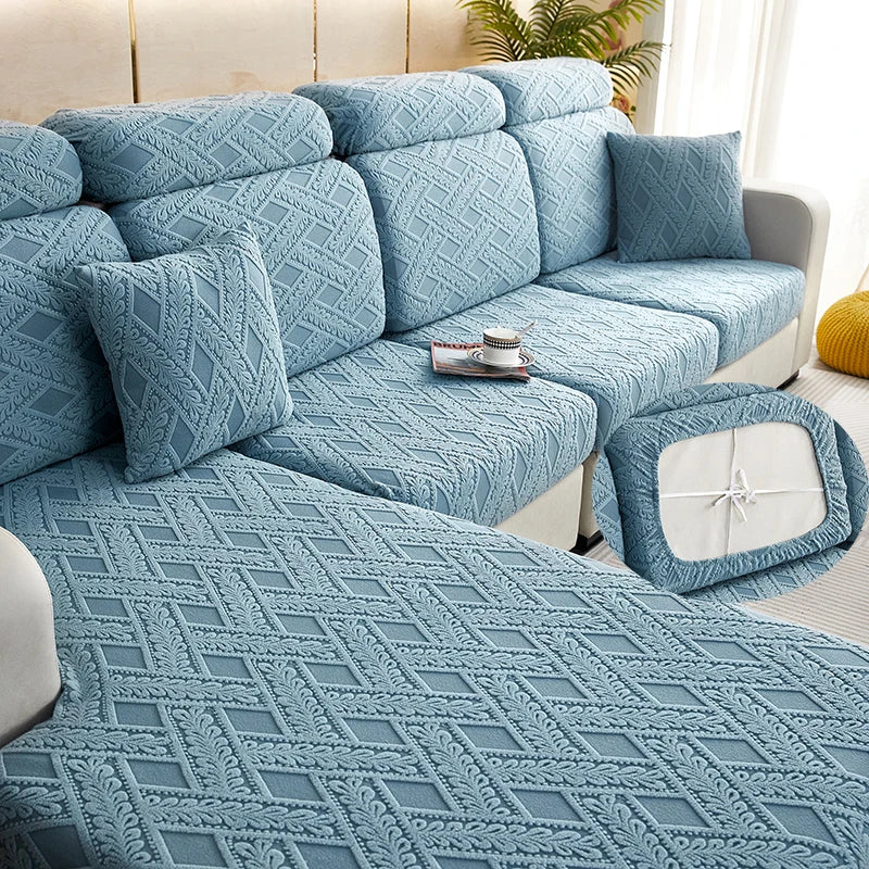 Jacquard Plush Sofa Cover