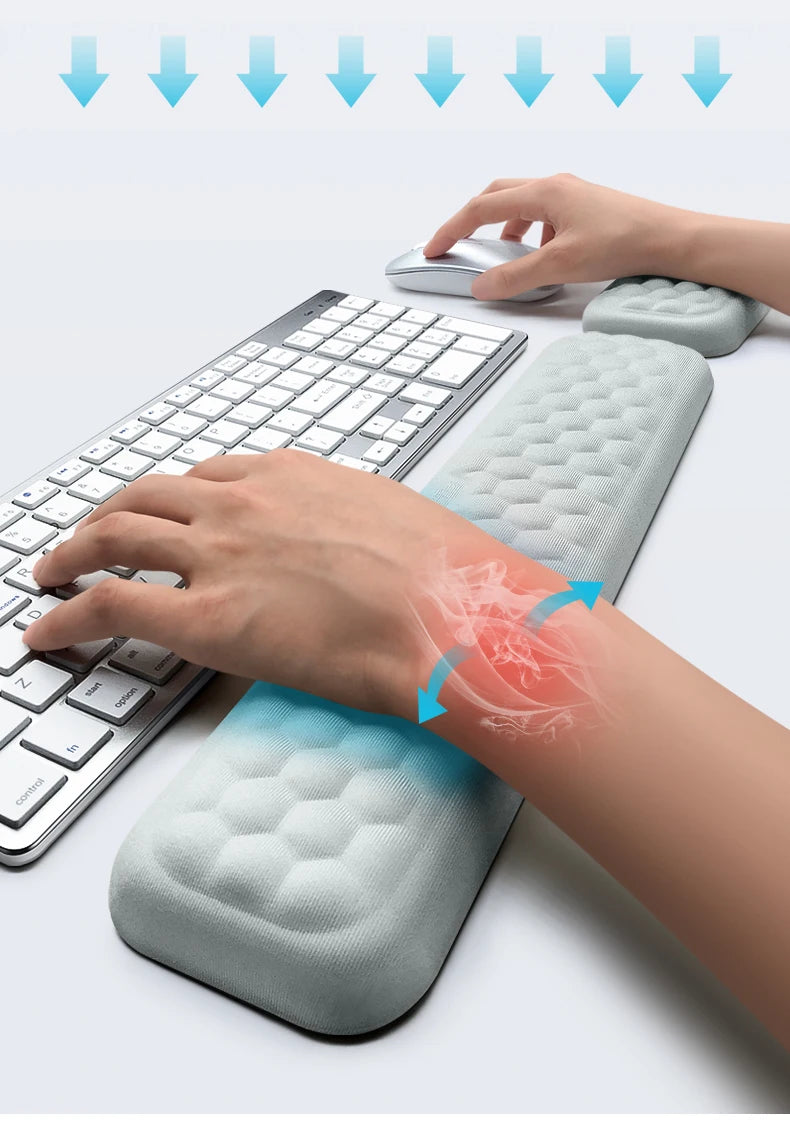 Ergonomic Keyboard & Mouse Pad with Wrist Rest