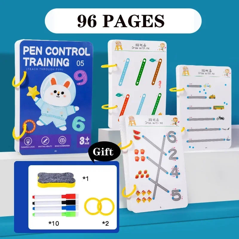 Reusable Tracing Workbook for Kids