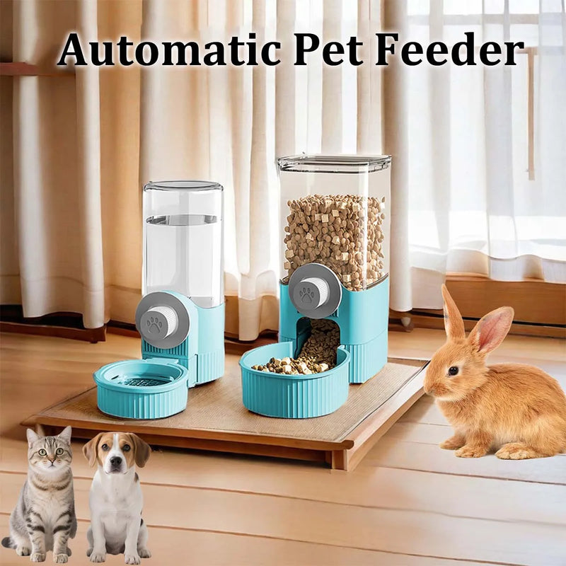 Dispensador de Comida y Agua para Mascotas por Gravedad