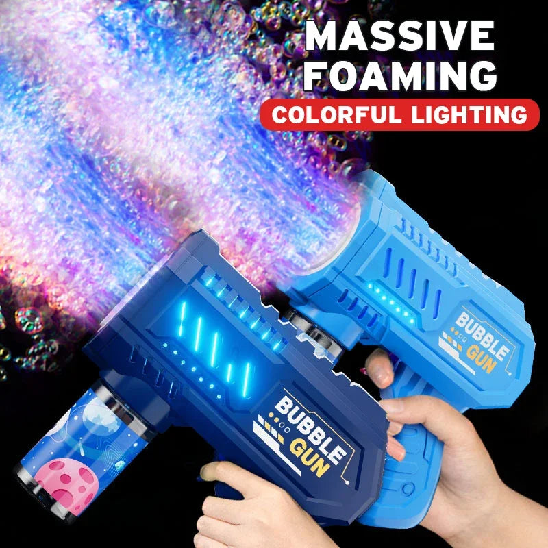 Automatic Bubble Blower Gun with Rocket Launcher