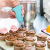 Reusable Silicone Piping Bag and Nozzle Set for Cake Decorating
