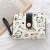 Cute Cat Face PU Leather Coin Purse with Wrist Strap